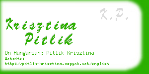 krisztina pitlik business card